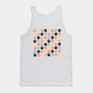 Paw Prints Pattern Tank Top